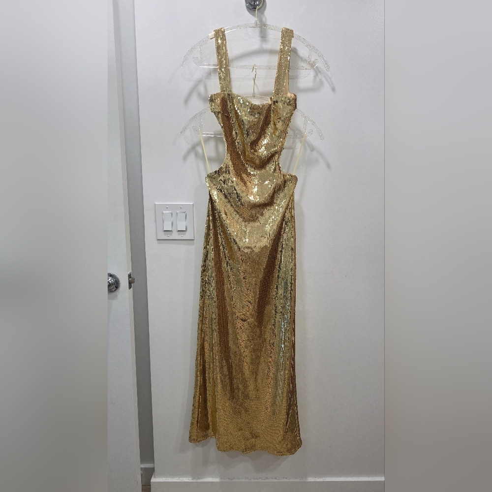 Meshki Adoria Sequin Cut Out Maxi Dress